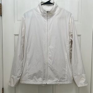 Callaway White Full Zip Windbreaker Jacket - Size Large